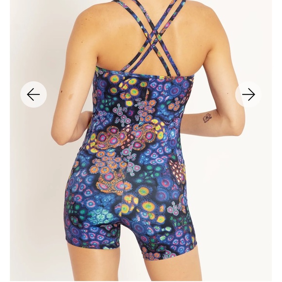 Black Milk Zoa Garden Active Short Catsuit - Limited Size Medium NWOT - Picture 5 of 8